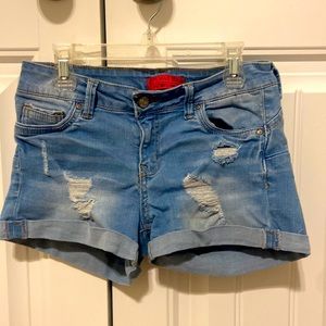 Wax Jean torn shorts